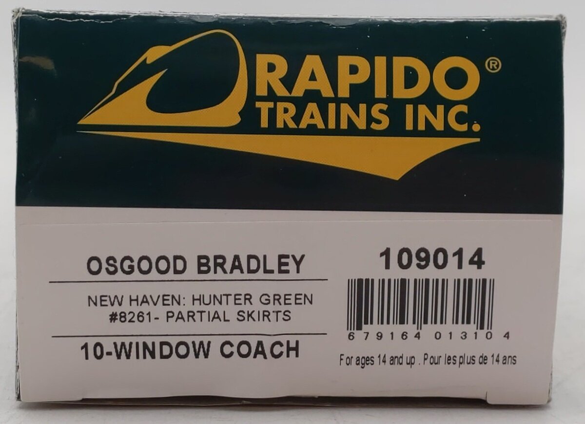 Rapido Trains 109014 HO New Haven 10-Window Coach Phase II #8261