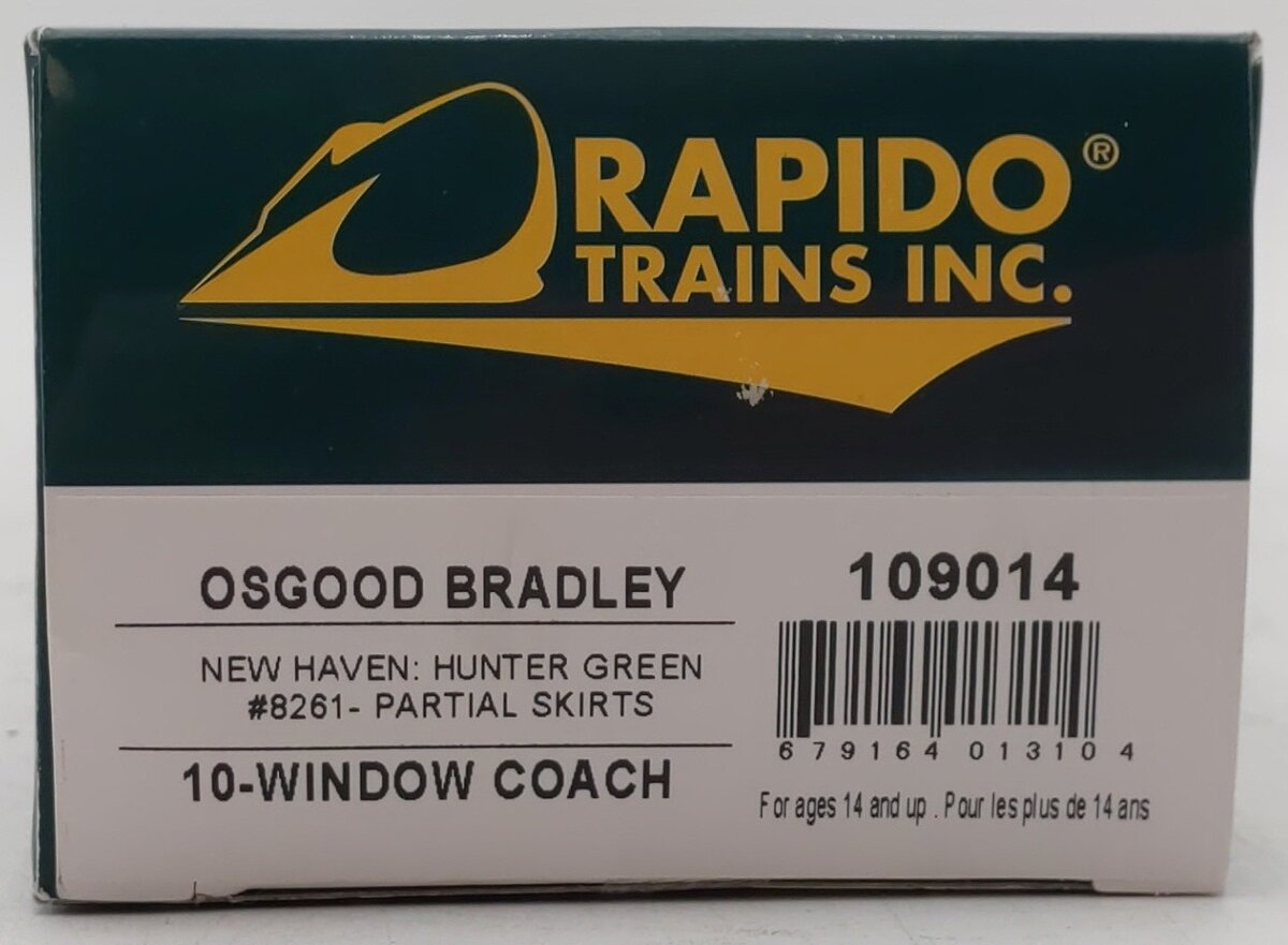 Rapido Trains 109014 HO New Haven 10-Window Coach Phase II #8261