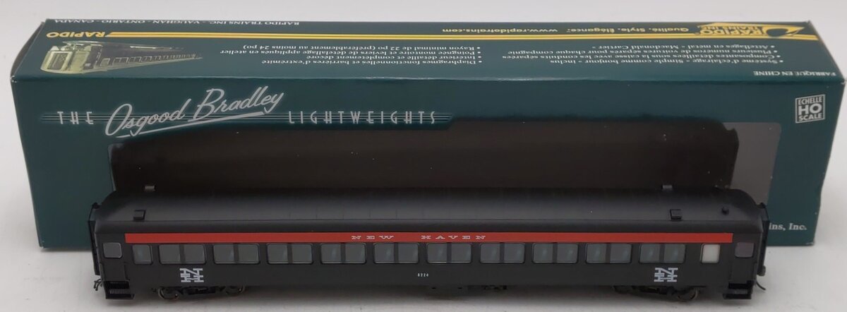 Rapido 109033 HO Scale New Haven Osgood Bradley 10-Window Coach #8224 LN/Box