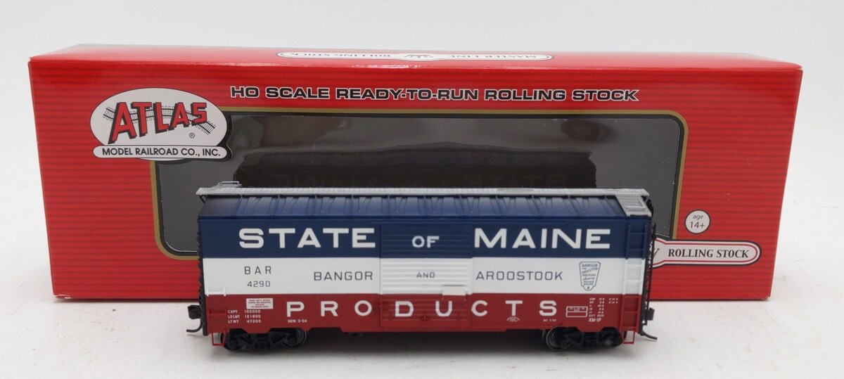 Atlas 20003032 HO Bangor & Aroostook 40' Postwar Boxcar #4290