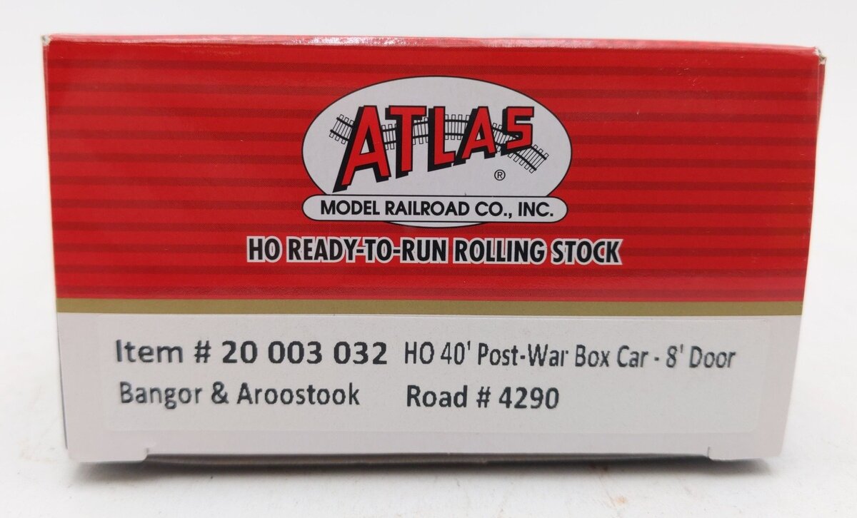 Atlas 20003032 HO Bangor & Aroostook 40' Postwar Boxcar #4290