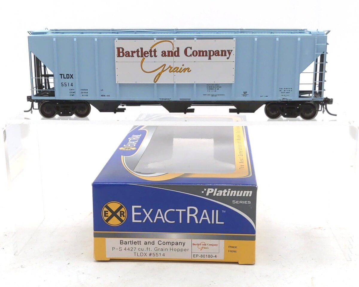 ExactRail EP-80180-4 HO Scale Bartlett & Company P-S Grain Hopper #5514 NIB