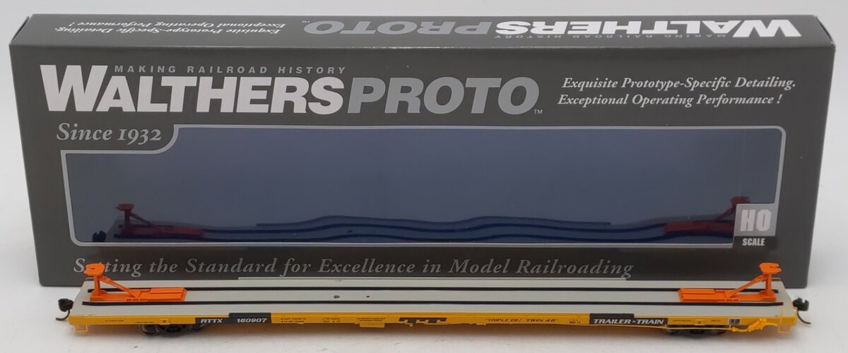 Walthers 920-104209 HO RTTX 89' Bethlehem Flush-Deck Flatcar #160907