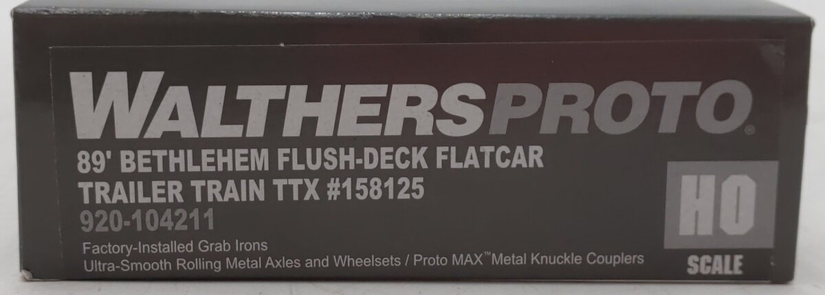 Walthers 920-104211 HO TTX 89' Bethlehem Flush-Deck Flatcar #158125
