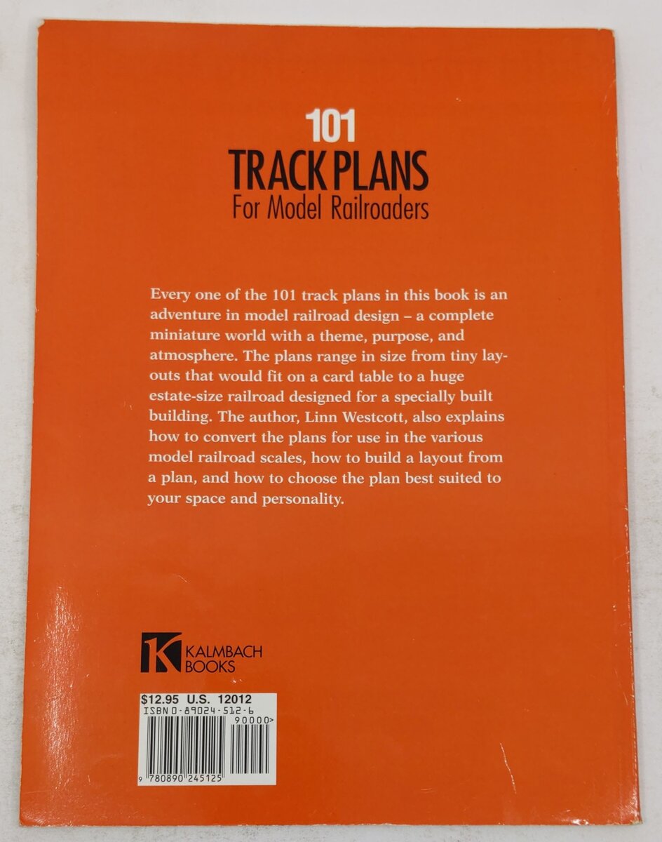 101 Track Plans for Model Railroaders Paperback Book By Linn H. Westcott VG