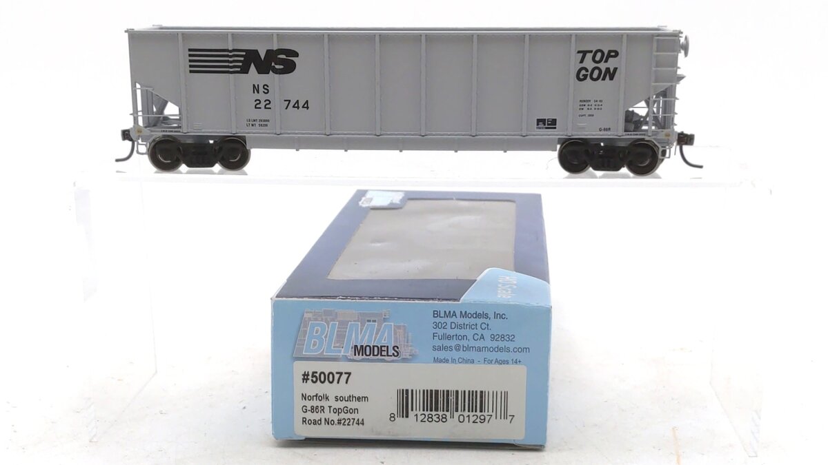 BLMA Models 50077 HO Scale Norfolk Southern TopGun G-86R Gondola #22744