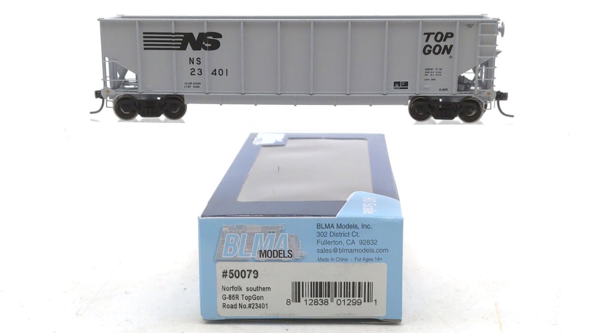 BLMA Models 50079 HO Scale Norfolk Southern G-86R TopGon Gondola #23401