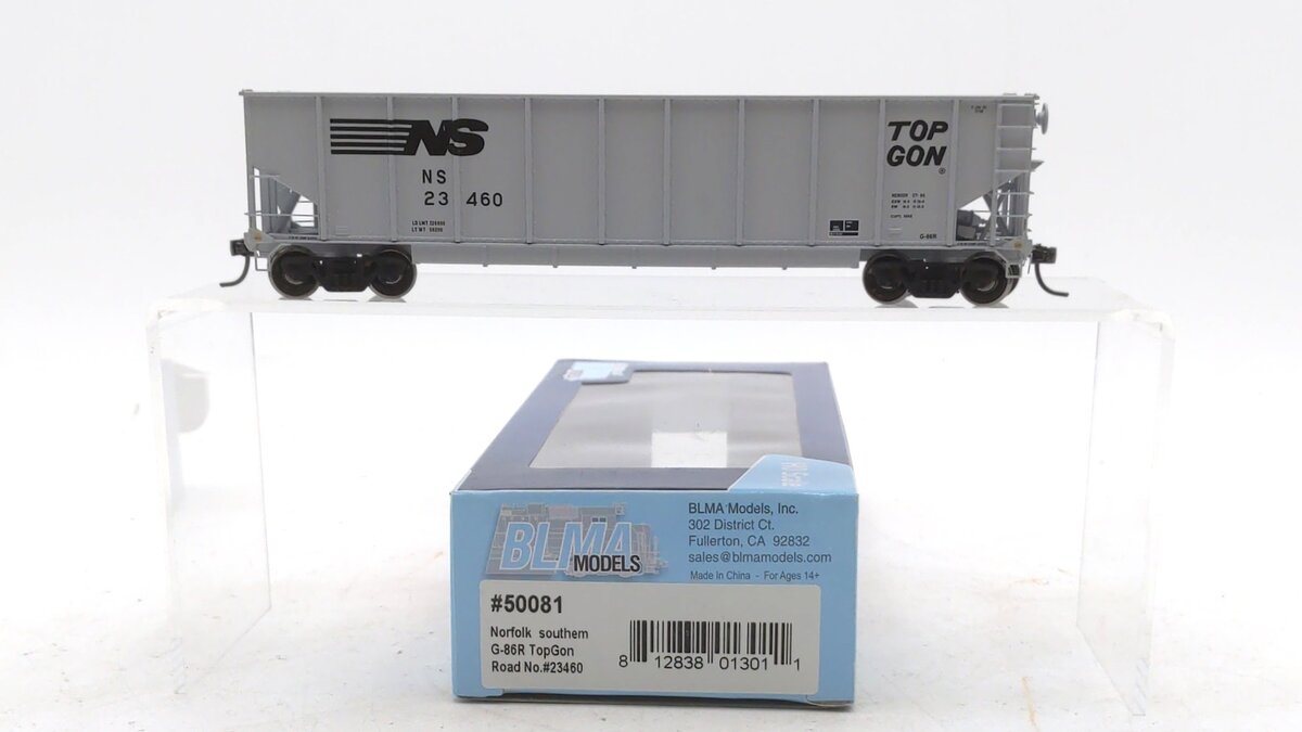 BLMA Models 50081 HO Scale Norfolk Southern G-86R TopGon Gondola #23460