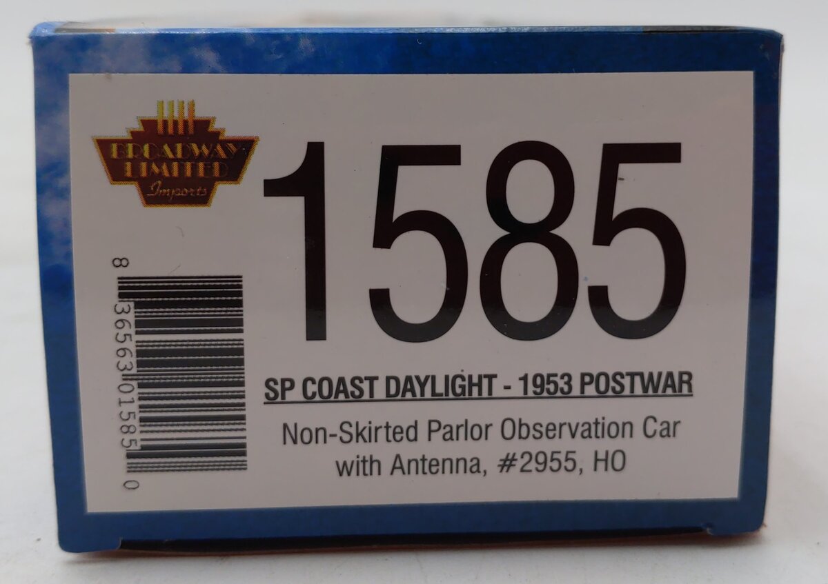 Broadway Limited 1585 HO Southern Pacific "Coast Daylight" Train #2955