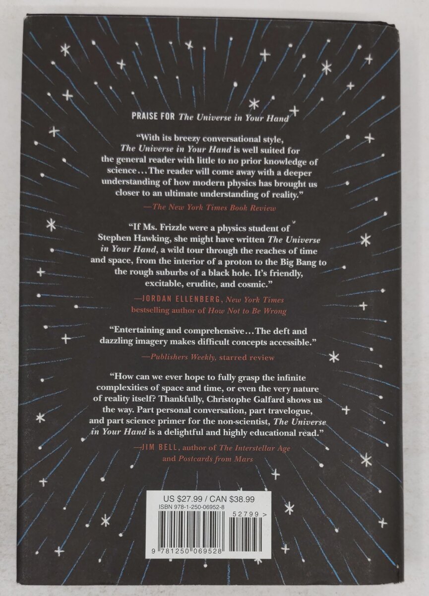 The Universe in Your Hand Hardcover Book By Christophe Galfard EX