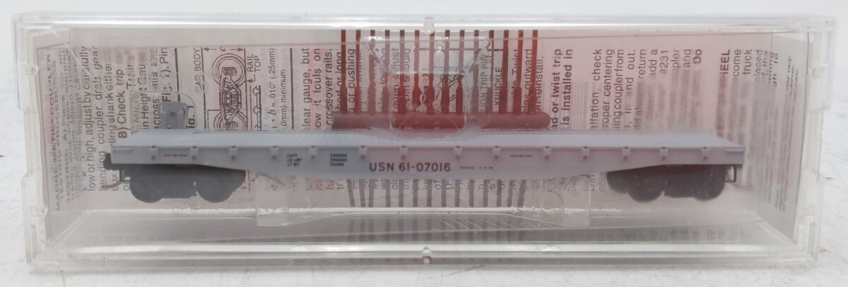 Micro-Trains 45220 N U.S. Navy 50' Fishbelly Side Flatcar #61-07016 NIB