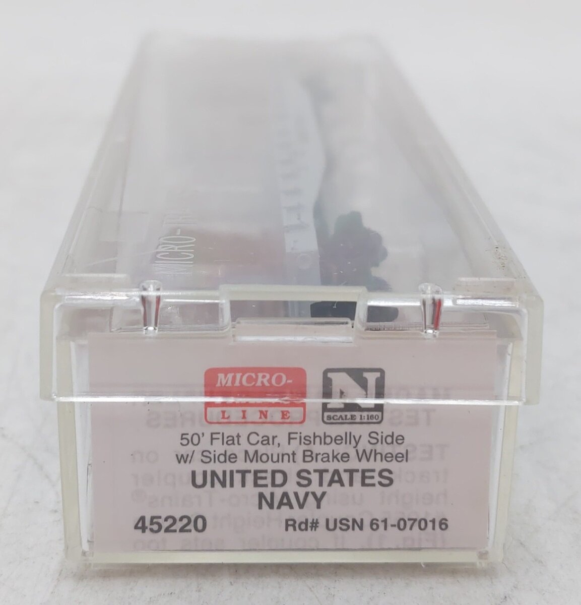 Micro-Trains 45220 N U.S. Navy 50' Fishbelly Side Flatcar #61-07016 NIB