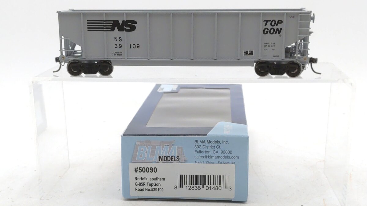BLMA Models 50090 HO Scale Norfolk Southern G-85R TopGon Gondola #39109