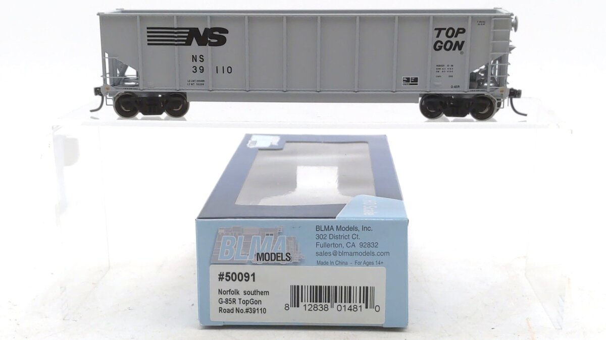 BLMA Models 50091 HO Scale Norfolk Southern G-85R TopGon Gondola #39110