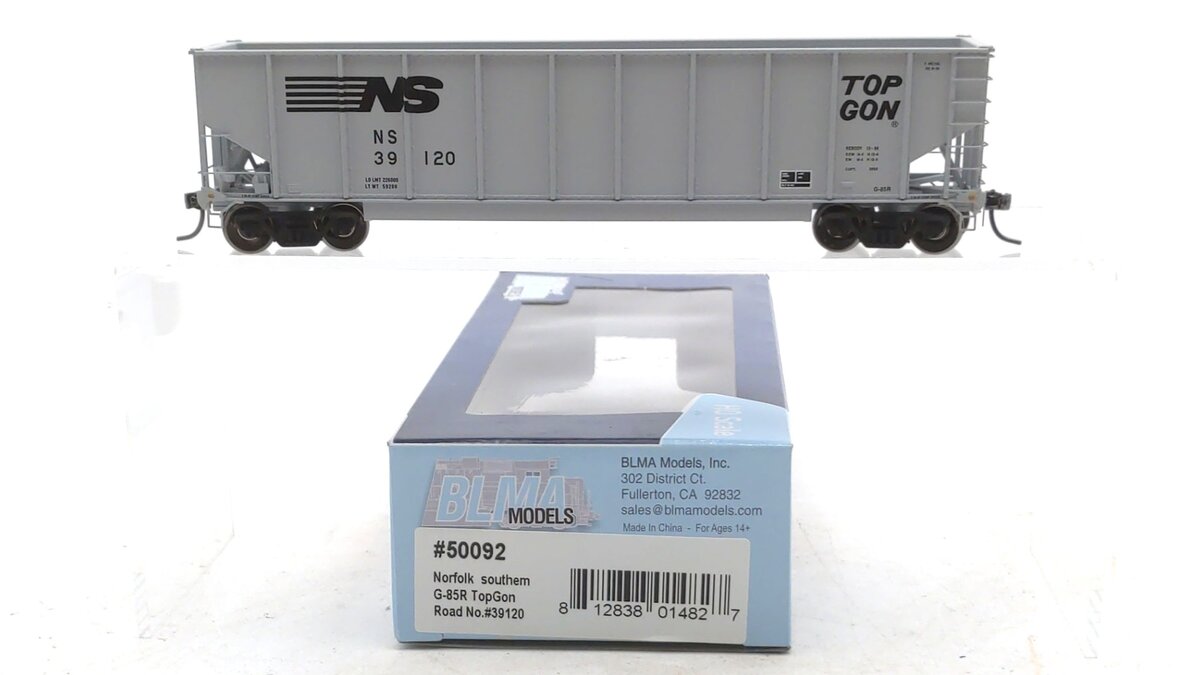 BLMA Models 50092 HO Scale Norfolk Southern G-85R TopGon Gondola #39120