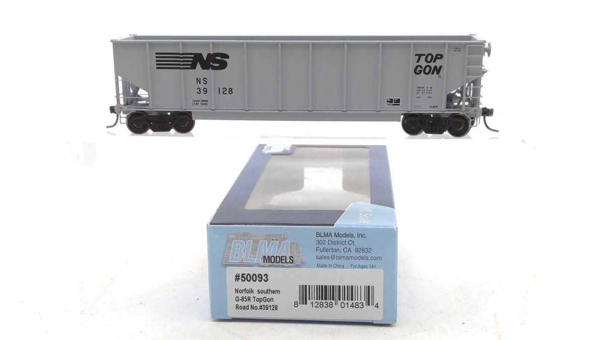 BLMA Models 50093 HO Scale Norfolk Southern G-85R TopGon Gondola #39128