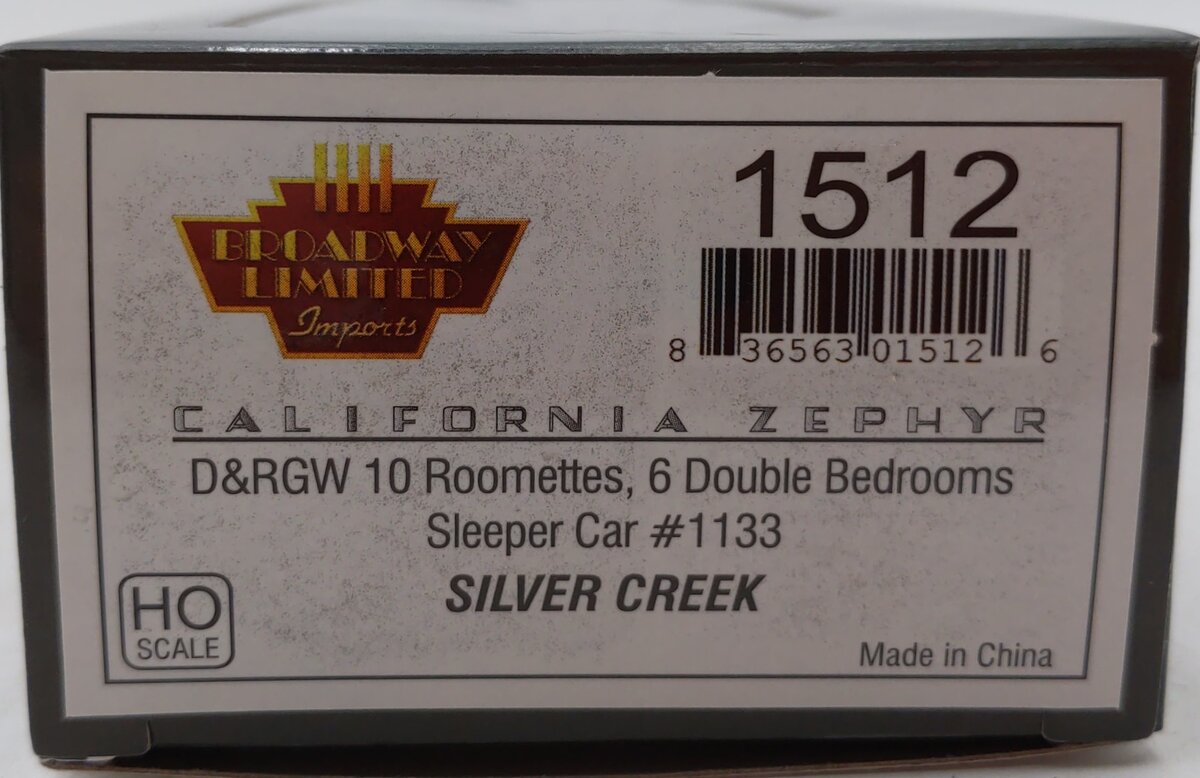 Broadway Limited 1512 HO D&RGW 
