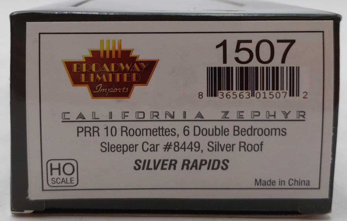 Broadway Limited 1507 HO Pennsylvania Railroad Zephyr 10-6 Sleeper #8449
