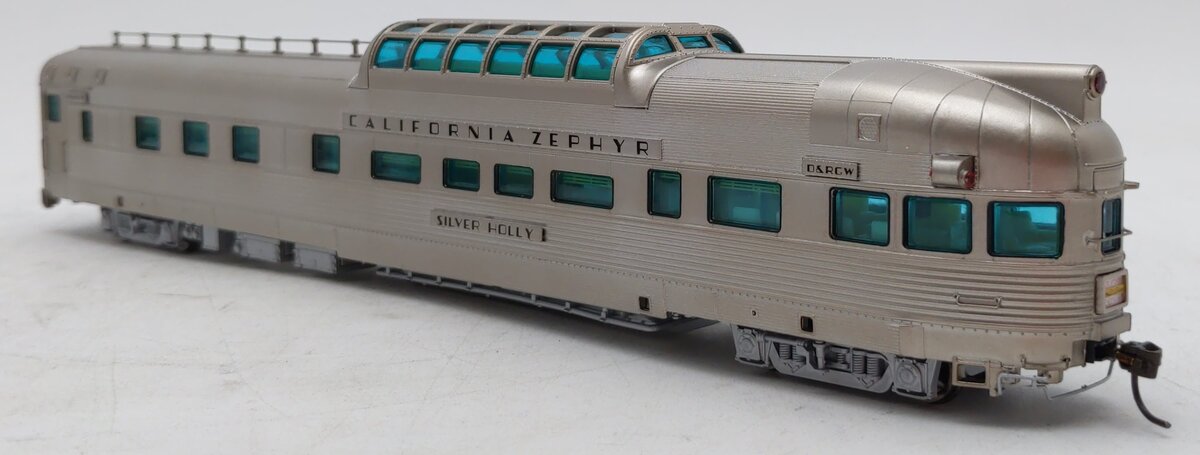 Broadway Limited 1547 HO D&RGW 'Silver Holly' Vista Dome Lounge/Obs Car #1249