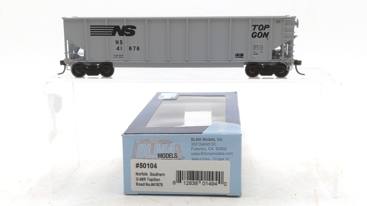 BLMA Models 50104 HO Scale Norfolk Southern G-98R TopGon Gondola #41878