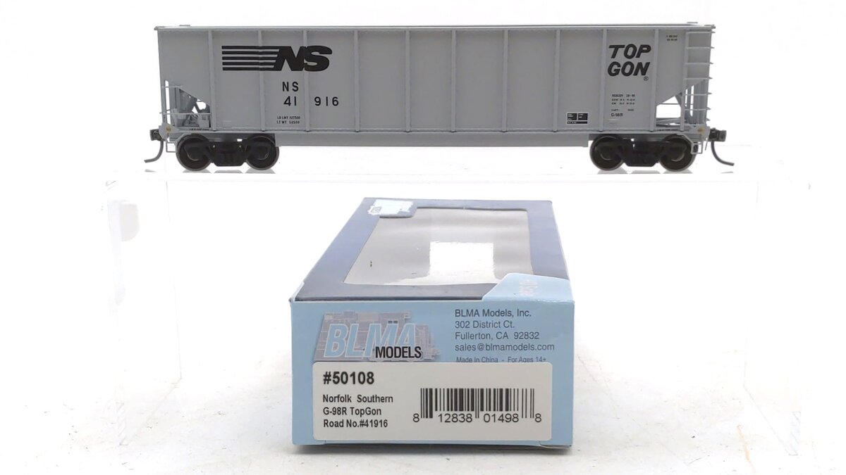 BLMA Models 50108 HO Scale Norfolk Southern G-98R TopGon Gondola #41916