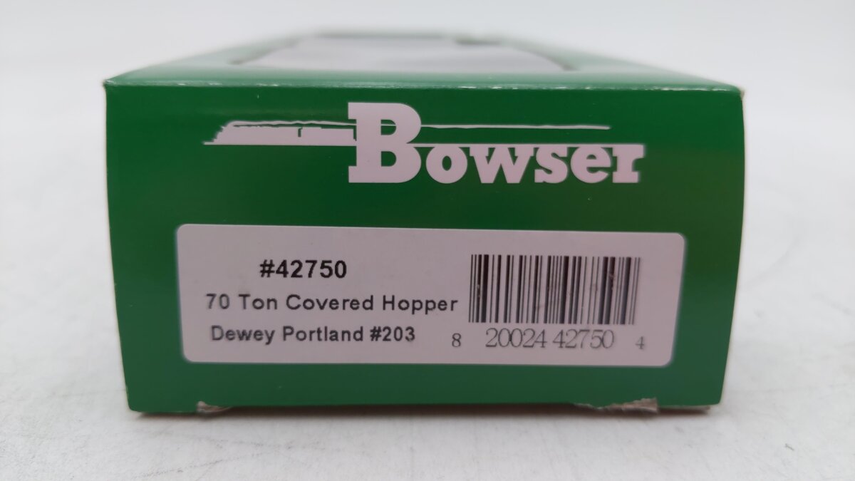 Bowser 42750 HO Dewey Portland 70t 2-Bay Covered Hopper #203