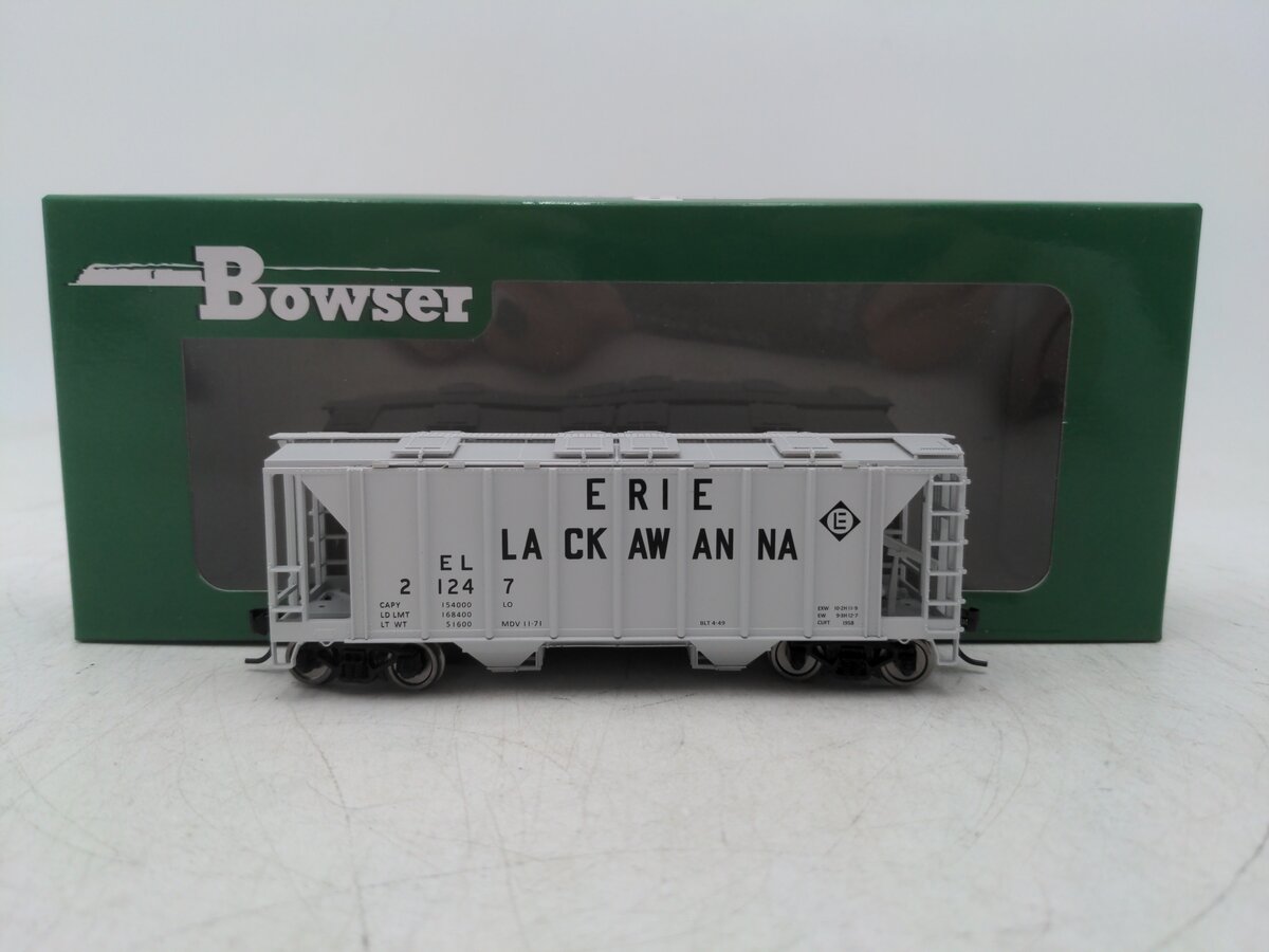 Bowser 42219 HO Erie Lackawanna 70 Ton 2 Bay Hopper Car #21247