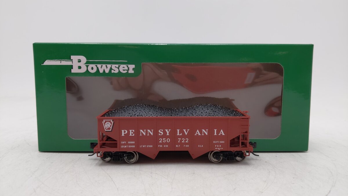 Bowser 42647 HO Pennsylvania Shadow Keystone GLa 2-Bay Hopper Car #250722