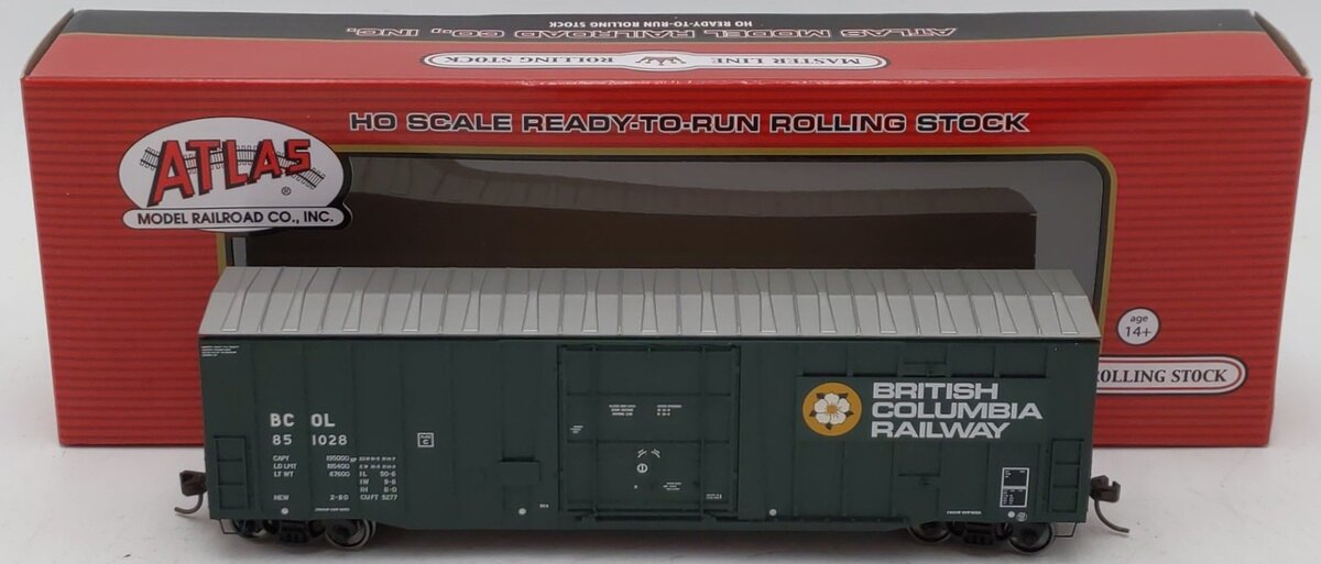 Atlas 20006078 HO British Columbia Railway NSC 5277 50' Plug-Door Boxcar #851028