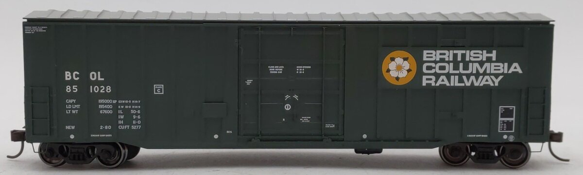 Atlas 20006078 HO British Columbia Railway NSC 5277 50' Plug-Door Boxcar #851028