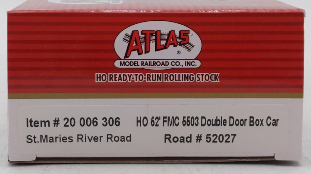 Atlas 20006306 HO St. Maries River RR FMC 5503 52' Double-Door Box Car #52027