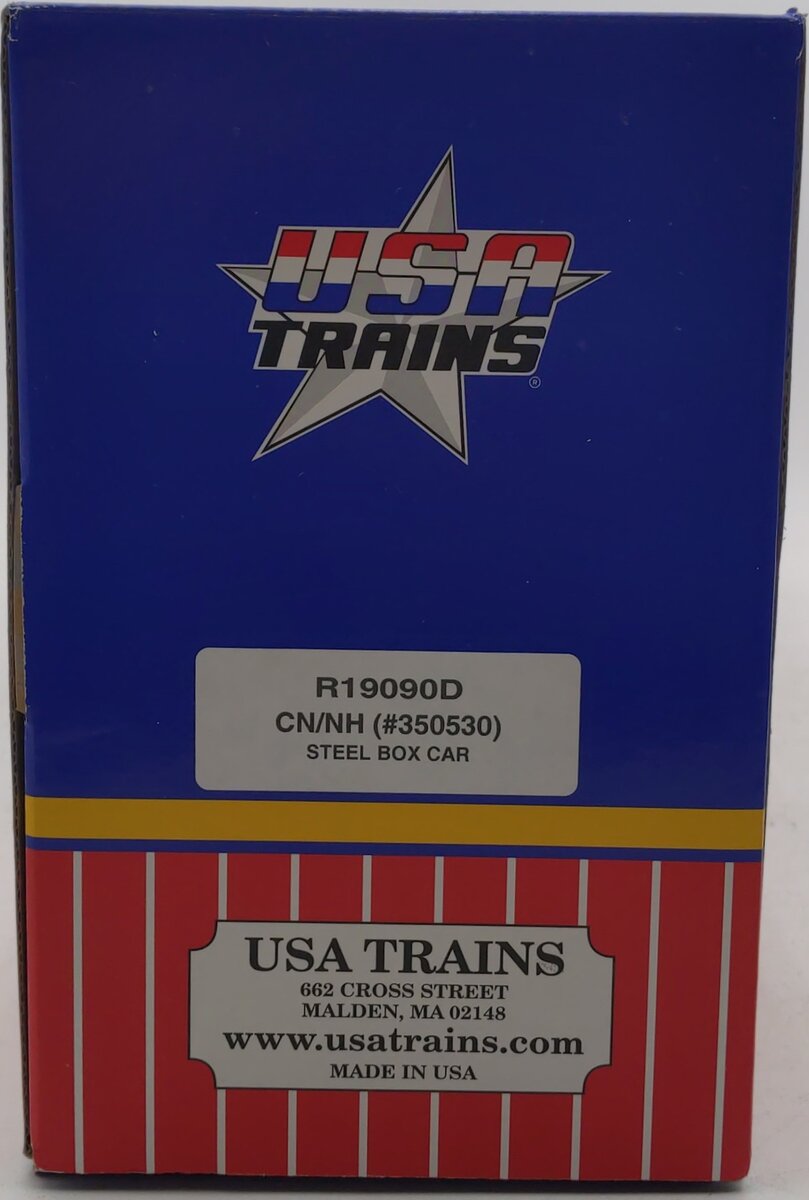 USA Trains R19090D G Conrail/New Haven Simulated Wood Box Car #350530 (BC Red)