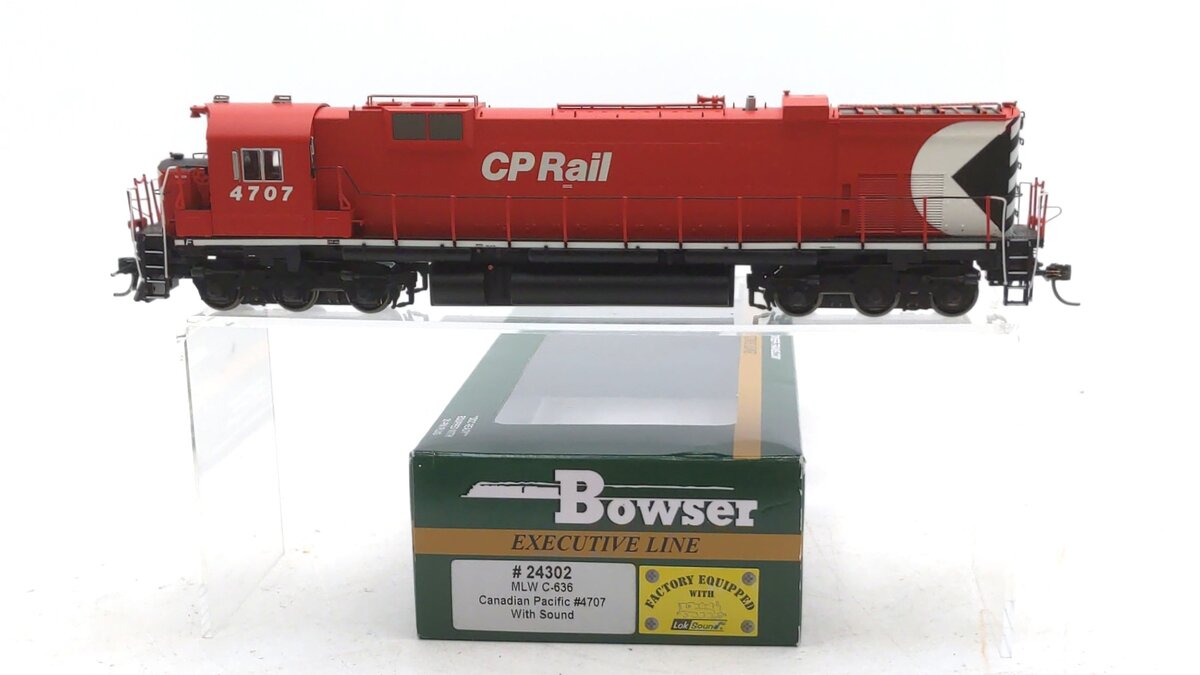Bowser 24302 HO Canadian Pacific MLW C636 Diesel Locomotive with Sound #4707