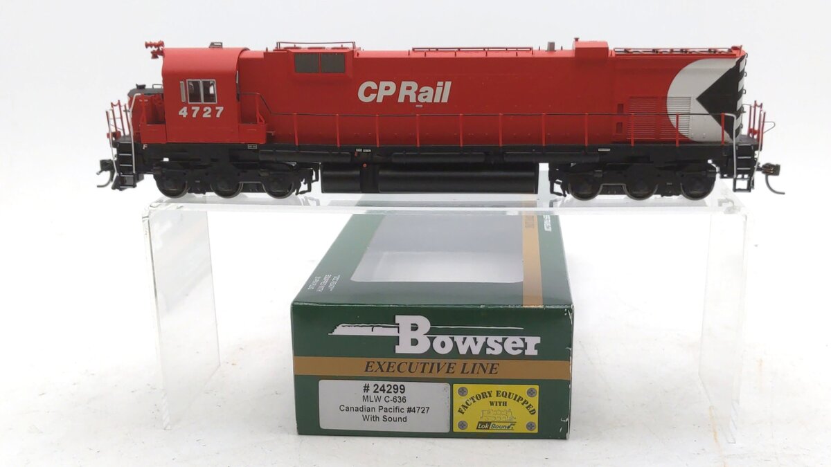 Bowser 24299 HO Canadian Pacific MLW C636 Diesel Locomotive with Sound #4727
