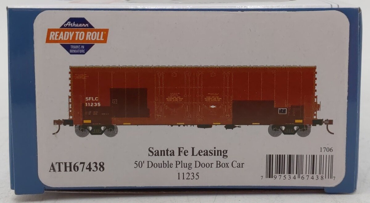 Athearn 67438 HO SFLC RTR 50' Evans Ex-DW DD Plug Box #11235