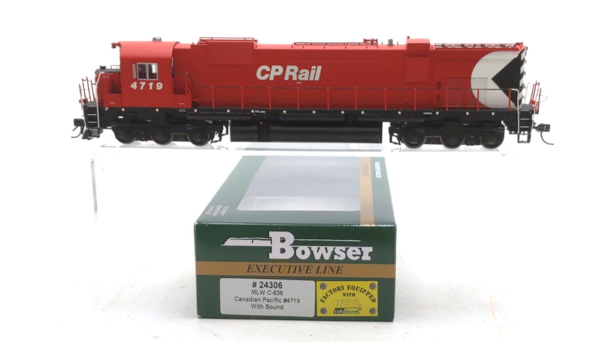 Bowser 24306 HO Canadian Pacific MLW C636 Diesel Locomotive with Sound #4719
