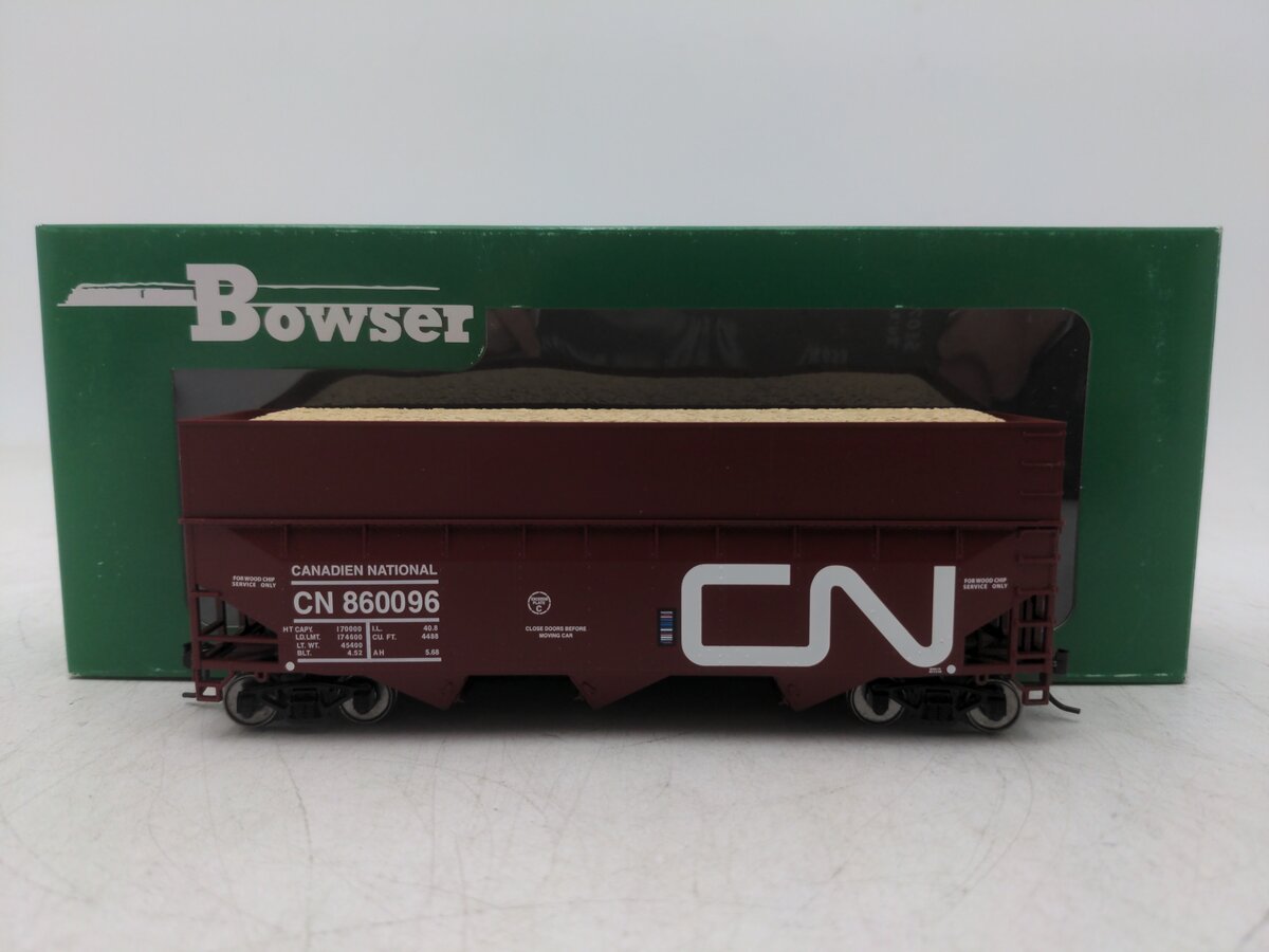 Bowser 41959 HO Canadian National RTR 70 Ton Wood Chip Hopper Car #860096