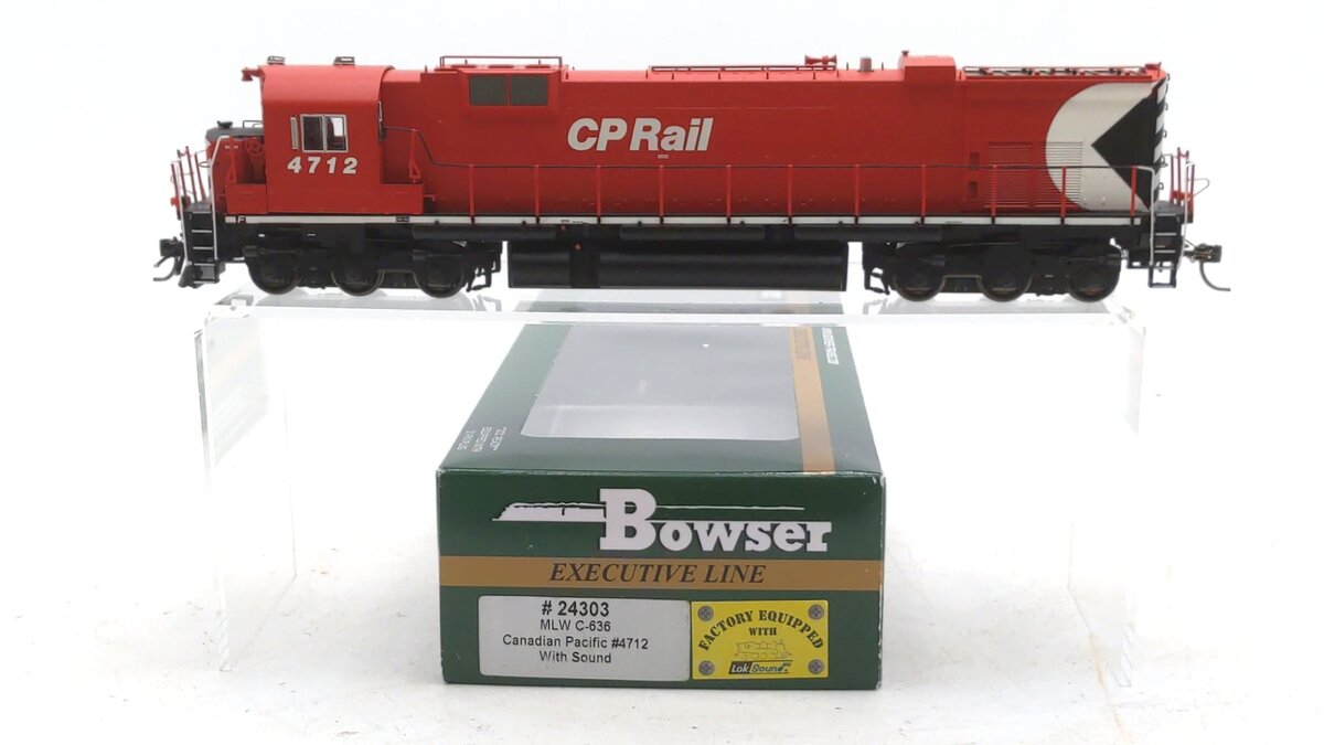 Bowser 24303 HO Canadian Pacific MLW C-636 Diesel Locomotive with Sound #4712