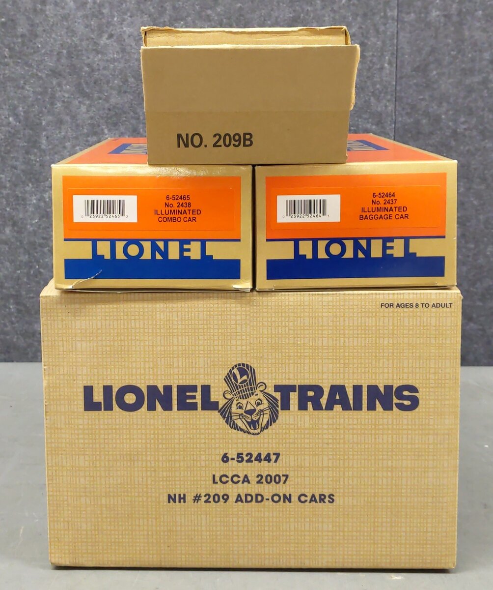 Lionel 6-52447 LCCA New Haven Alco Non-Powered B-Unit/Pass. Add-On Set EX/Box