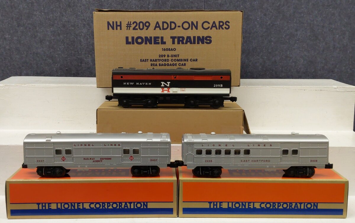 Lionel 6-52447 LCCA New Haven Alco Non-Powered B-Unit/Pass. Add-On Set EX/Box