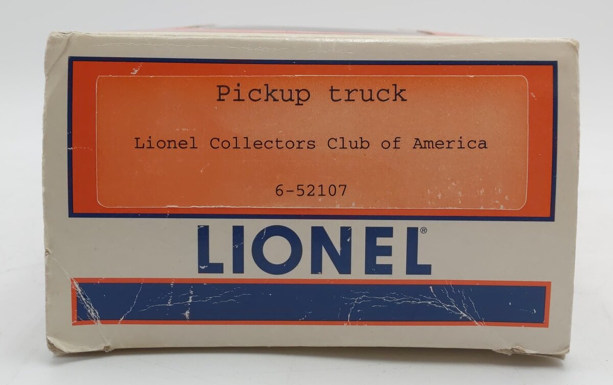 Lionel 6-52107 O Gauge LCCA Orange Motorized Pickup Truck EX/Box