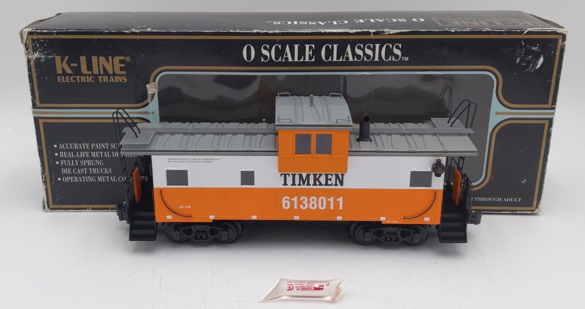 K-Line K613-8011 O Timken Classic Lighted Caboose EX/Box