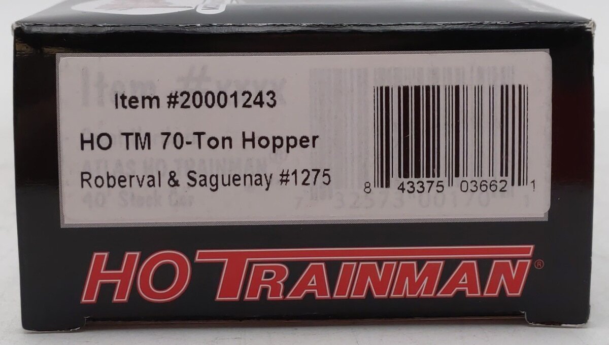 Atlas 20001243 HO R&S Trainman 70-Ton 3-Bay Hopper #1275