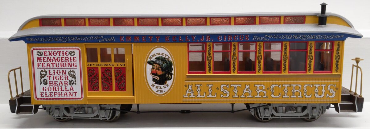 Bachmann G Scale Emmett Kelley Jr. Circus "All Star Circus" Combine car EX