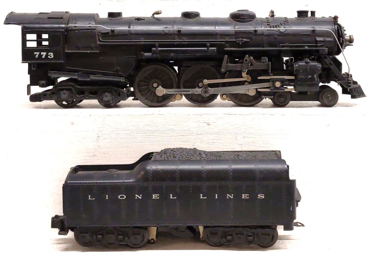 Lionel 773 Vintage O 4-6-4 Hudson Steam Locomotive w/ 2671w Tender- 1964 Version VG