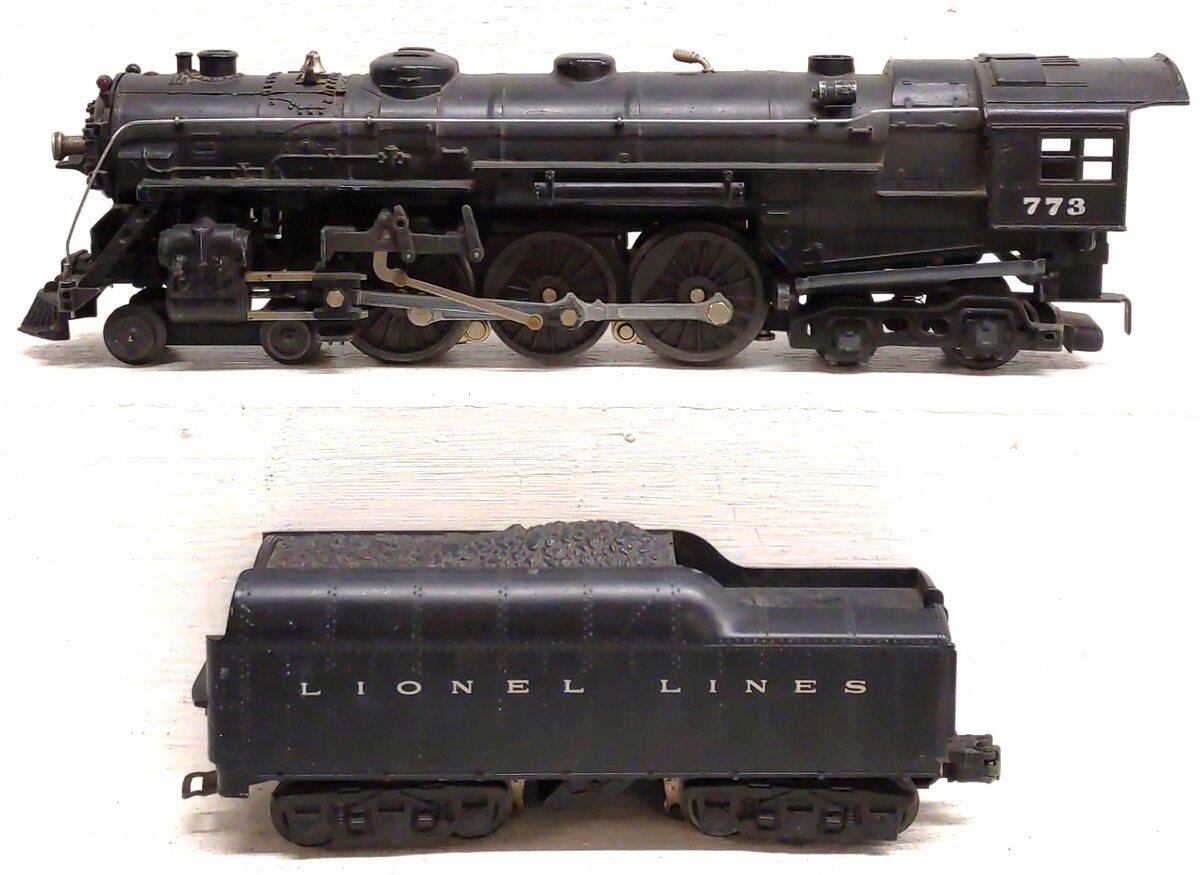 Lionel 773 Vintage O 4-6-4 Hudson Steam Locomotive w/ 2671w Tender- 1964 Version VG