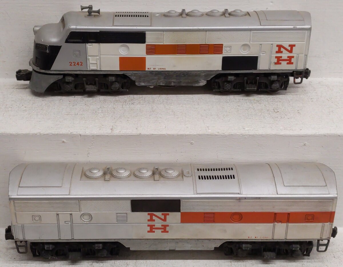 Lionel 2242 Vintage O New Haven F3 AB Diesel Locomotive VG