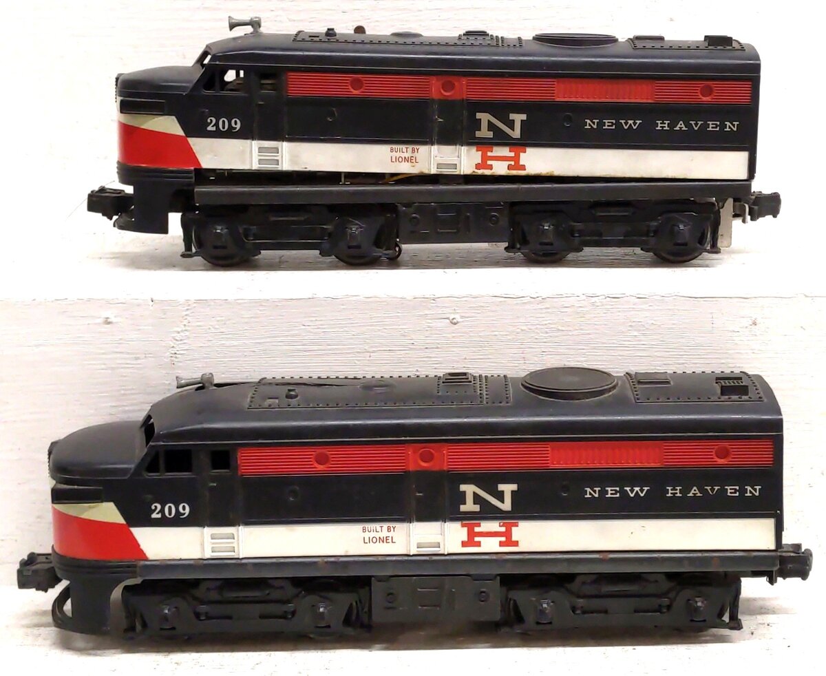 Lionel 209 Vintage O New Haven Alco AA Diesel Locomotive Set