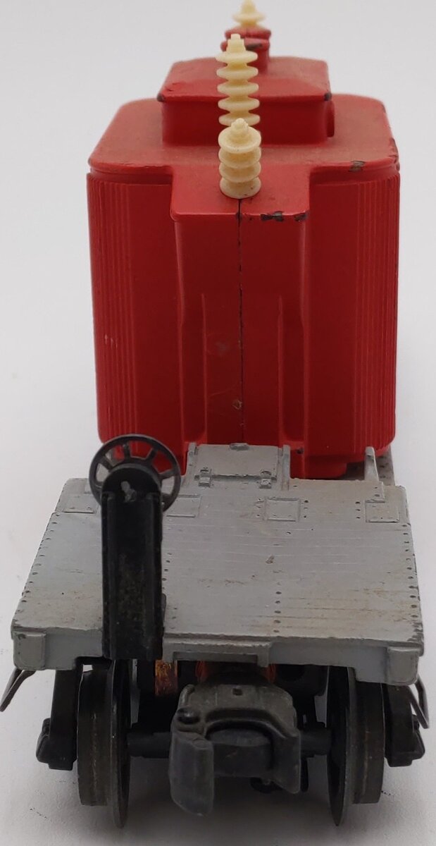 Lionel 2461 Vintage O Postwar Diecast Flatcar w/ Red Transformer VG