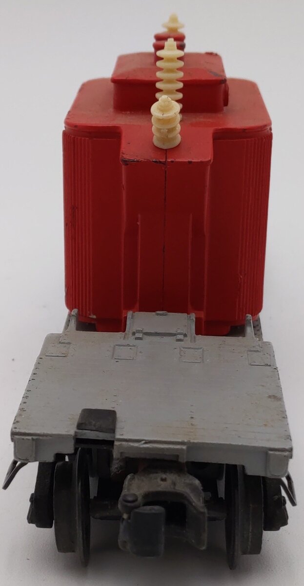Lionel 2461 Vintage O Postwar Diecast Flatcar w/ Red Transformer VG